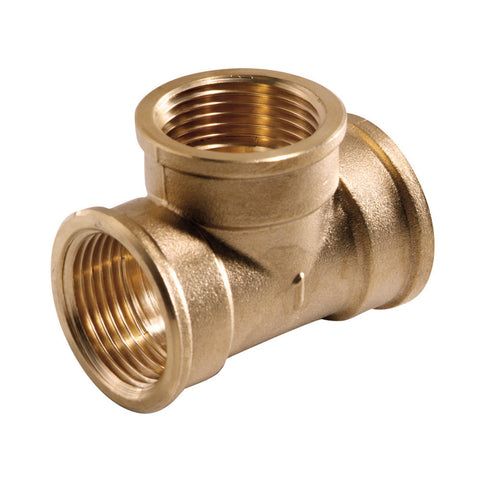 T-stuk messing 4/4"FFF