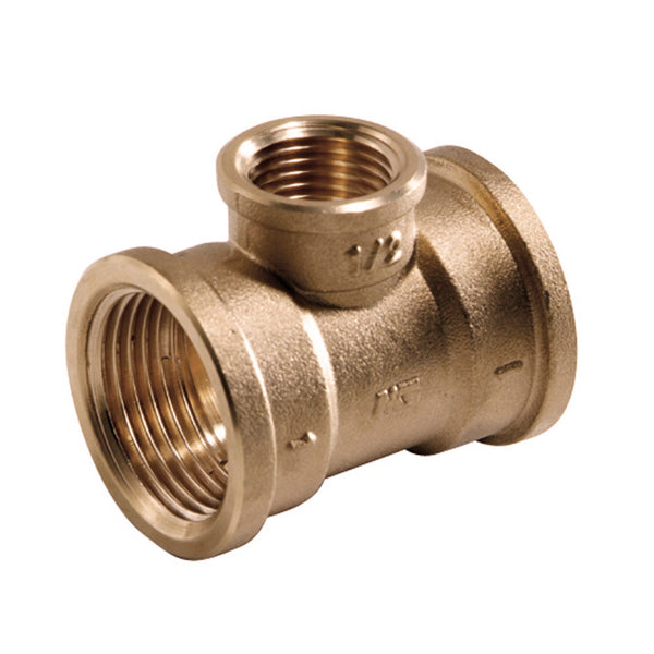 Té réduit laiton 3/4"F x 1/2"F x 3/4"F