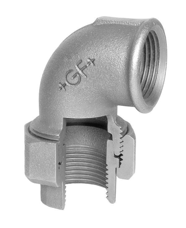 Georg Fischer zwart fig.96 kniekoppeling 90° FF 5/4"