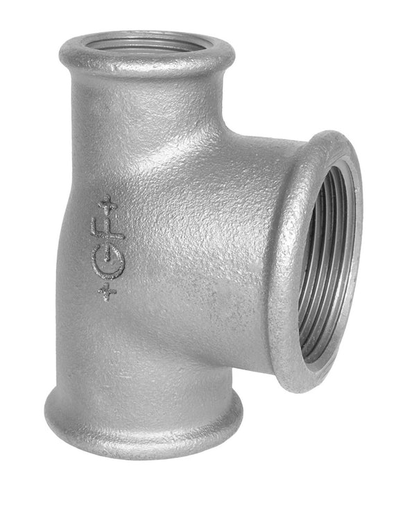 Georg Fischer zwart nr.130 verloop-T 4/4" x 4/4" x 3/4"