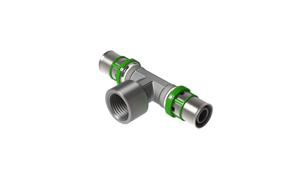 Comap Skinpress T-stuk Multiskin meerlagenbuis aansluiting 2xD F 26-1/2"F 26