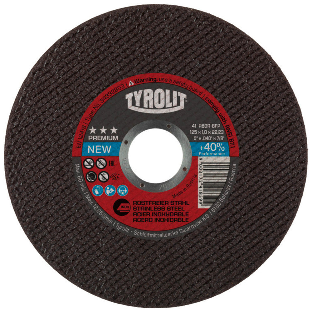 Tyrolit Premium snijschijf voor inox D125