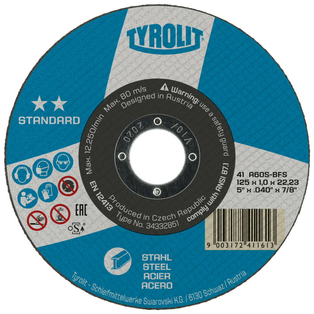 Tyrolit Standard snijschijf voor staal D115x2.5