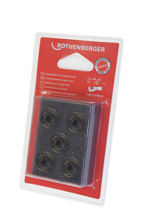 Rothenberger replacement cutting wheel for copper tubes D6-35, pack of 5