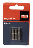BA X3 BITS T25 25MM 1/4"DR ST.