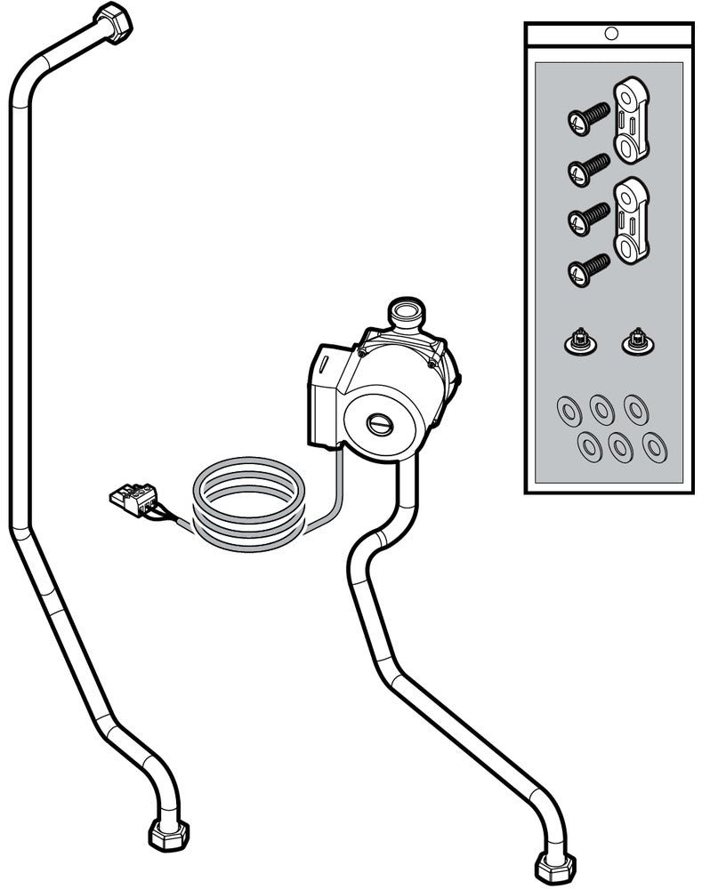 De Dietrich MV34 aansluitkit voor combinatie boiler type V 100 HL + VL160SL HEE