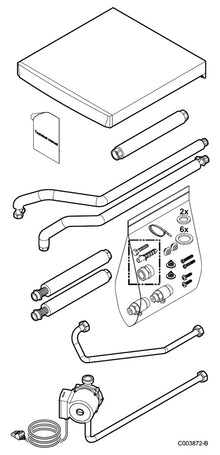 De Dietrich MV35 kit de raccordement pour combinaison boiler type B220 SHL HEE