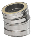 Dinak DW 042 bocht 30° D80 RVS 316L/304 0,4mm 3cm isolatie met dichting