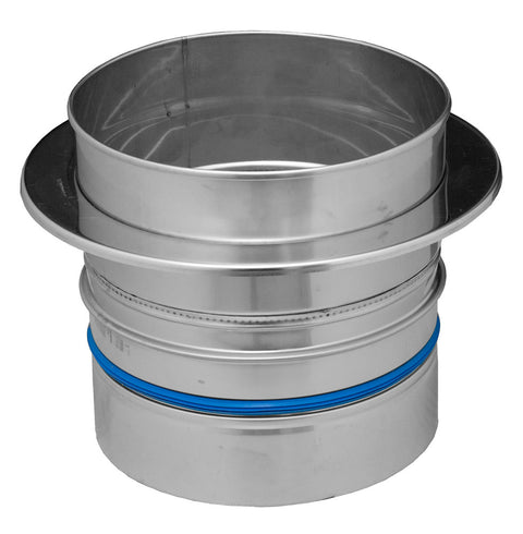 Dinak DW 1C0 ketelaansluiting condenserend D200 RVS 316L/304 0,4mm