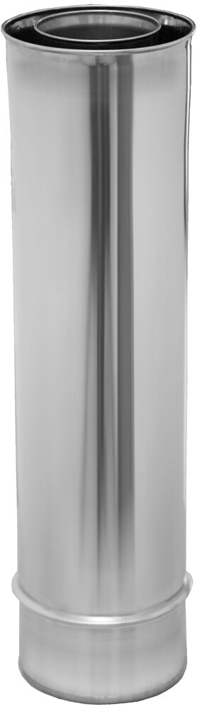 Dinak Diflux 025 recht element D80/125 L260mm inox 316L/304 2x0,4mm met dichting