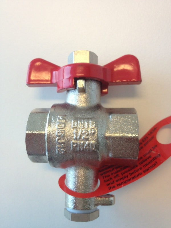 Itron Ultramax bolkraan voor temperatuursonde DN15 1/2"F