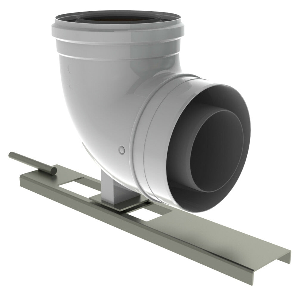 Muelink & Grol concentrische bocht 90° met ondersteuning voor D80/125