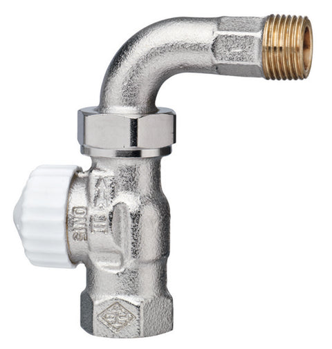 Heimeier V-Exact II thermostatisch kraanlichaam recht met bocht 1/2"F