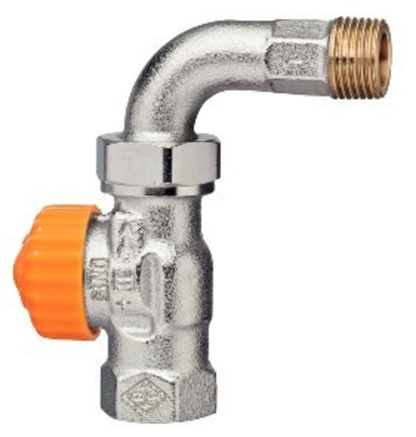 Heimeier Eclipse tap thermostatic débit droit with elbow 1/2"F