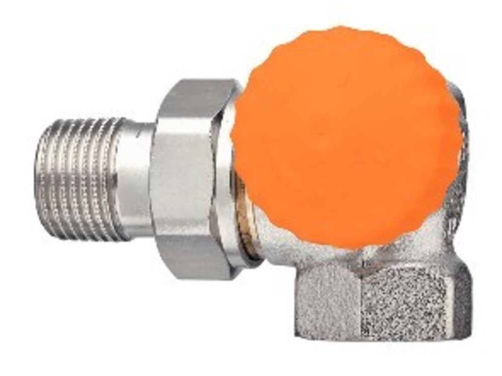 Heimeier Eclipse thermostatisch kraanlichaam debiet dubbel haaks rechts 1/2"F