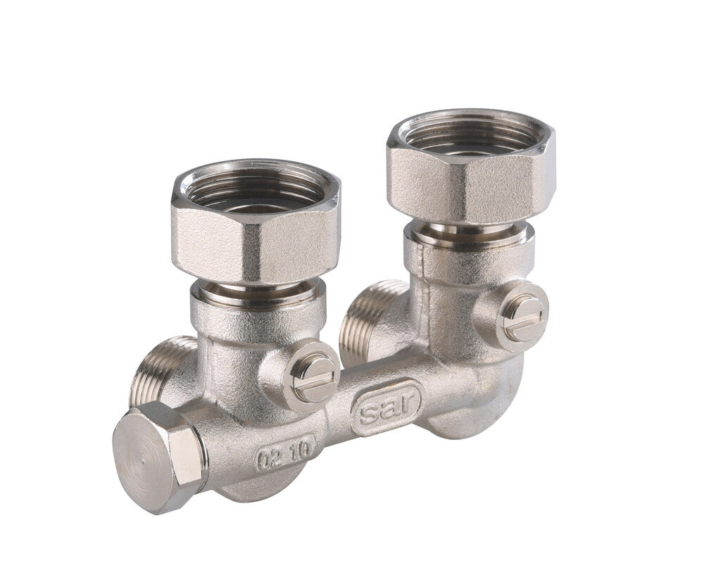 Comap 975 H-onderblok éénpijps haaks muur 3/4" Euroconus zonder nippels