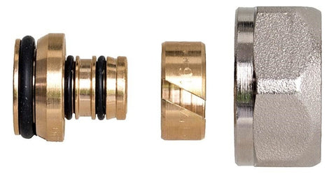 Honeywell Home koppeling 3/4" euroconus Pex-Alu 16 x 2 mm per 2 stuks
