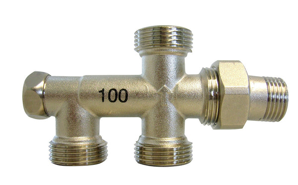 Honeywell Home distributeur 4-voies bi-tubes sol 3/4" eurocône