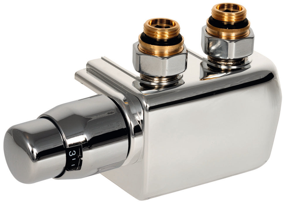 Honeywell Home Therafix H-blok 2-pijps 1/2" + 3/4" chroom