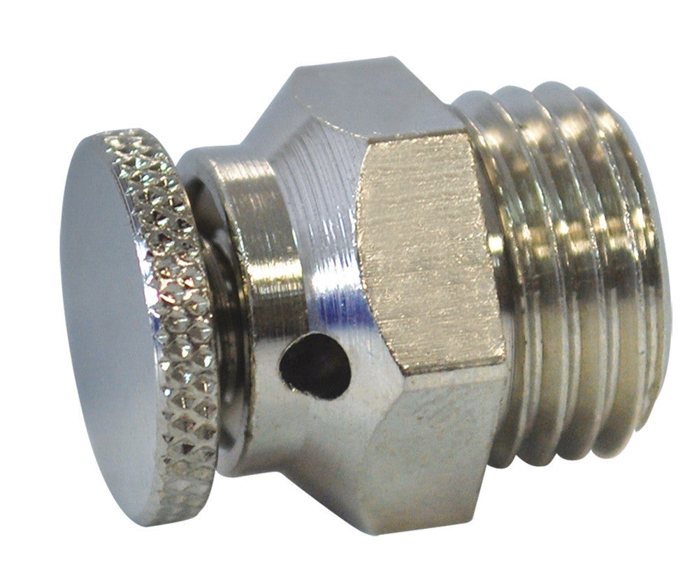 Ontluchter met wieltje 1/8" nikkel