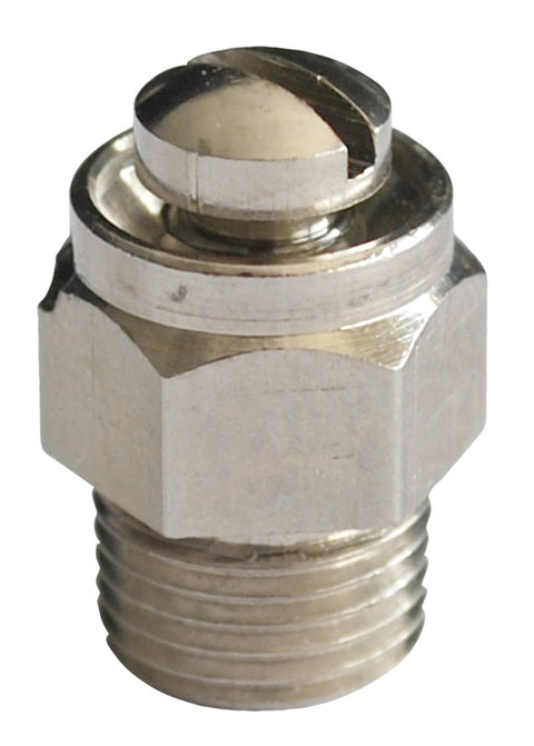 Ontluchter met sleuf 1/8" nikkel