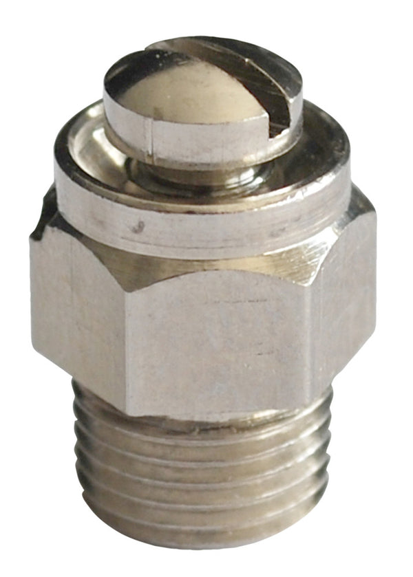 Ontluchter met sleuf 1/8" nikkel
