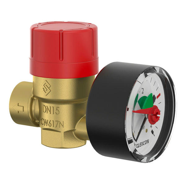 Flamco Prescomano soupape de sécurité avec manomètre D 3/4" Max kW 125