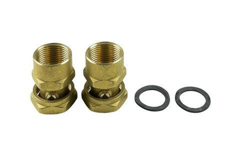 Grundfos afsluitbare messingkoppeling 5/4"F x 6/4"F per set