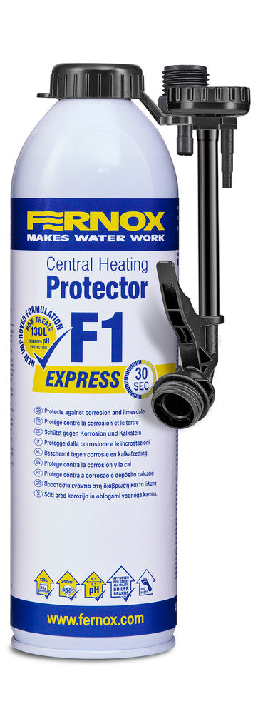 Fernox Protector F1 Express corrosie en kalkaanslag pH 8,1 SG 1,18 400ml, produits d'entretien — SKU VM-20026263, EAN 5014551624184