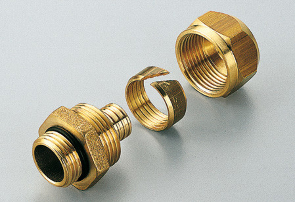 Pex rechte klemkoppeling voor PEX-buis met o-ring 20 x 2.8 1/2"M