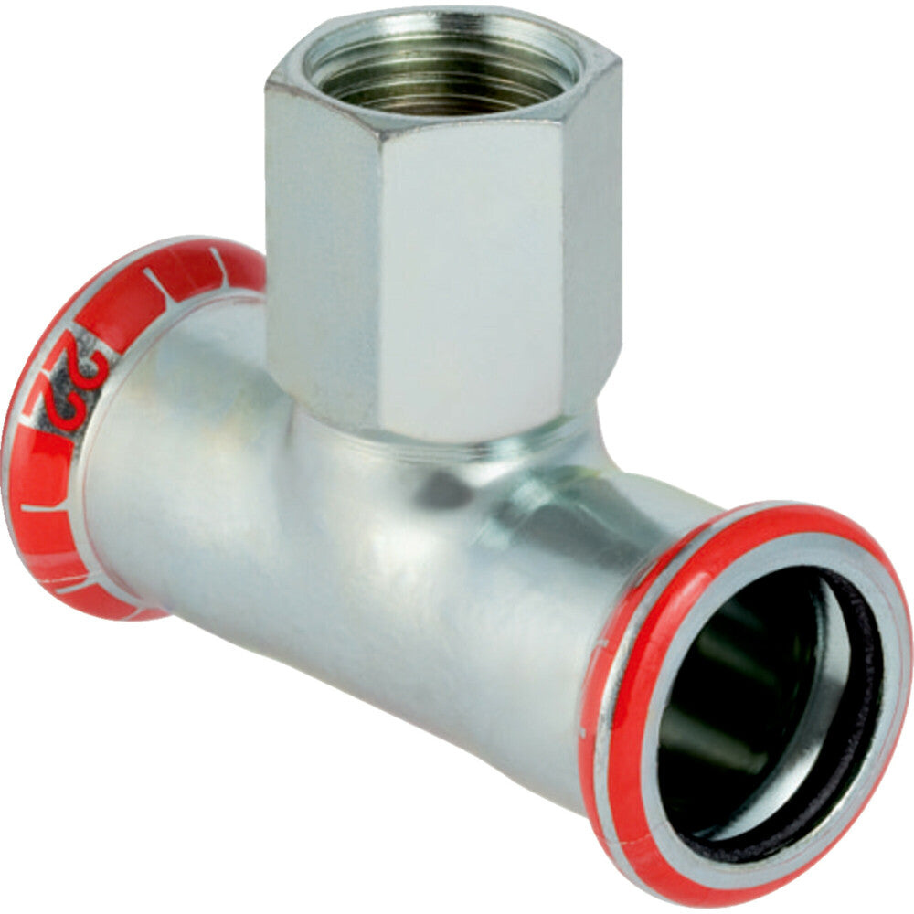 Geberit Mapress C-staal T-stuk met binnendraad 35-3/4"-35