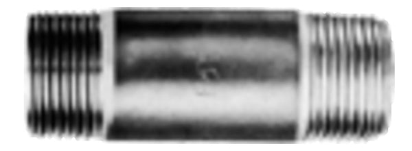 Buisnippel zwart MM 6/4" 15 cm