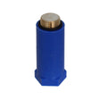 Bouwstop kunststof blauw messing schroefdraad 1/2"