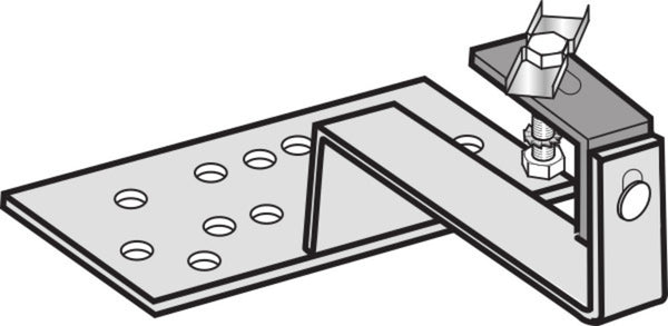 De Dietrich EG314 crochets sur chevron à tuiles mécaniques inox 6 pièces