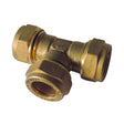 tee biconique brass supply tube copper 10 x 10 x 10 mm
