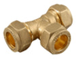 tee biconique brass supply tube copper 22 x 22 x 22 mm