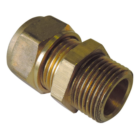 klemkoppeling recht klemxM messing toepassing voor koperen buizen 10x1/2"M
