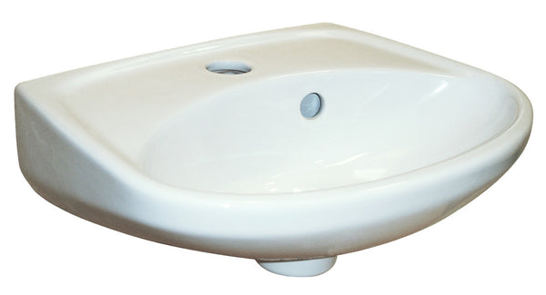 intro Star lave-mains 375 x 280 mm white with trou tap centrale