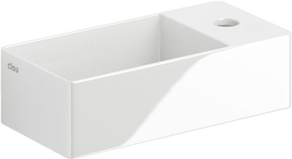 Clou New Flush 3 lave-mains 350 x 180 x 100 mm trou robinet à droite blanc
