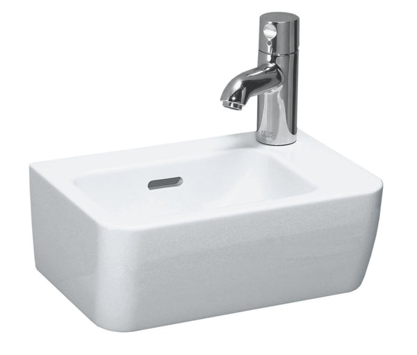 Laufen Pro S lave-mains 360x250 mm blanc 1 trou robine à droite porcelaine