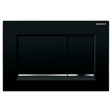 Geberit Sigma30 bedieningsplaat voor inbouwreservoir zwart/chroom