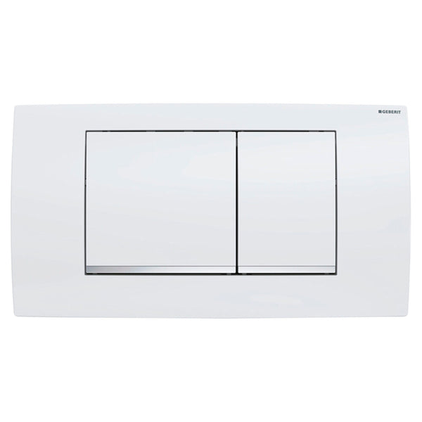Geberit Twinline 30 bedieningsplaat 2 toetsen wit/chroom