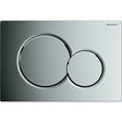 Geberit Sigma01 bedieningsplaat rond chroom blinkend
