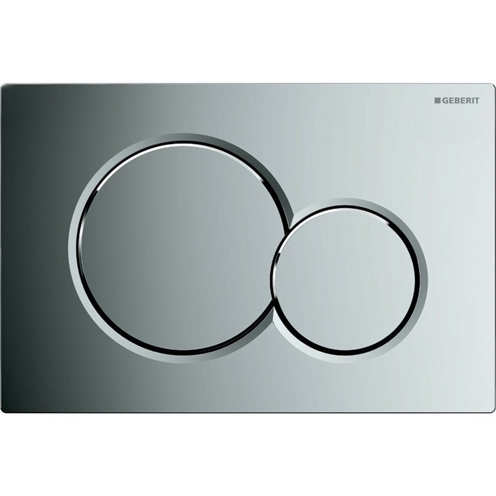 Geberit Sigma01 bedieningsplaat rond chroom blinkend