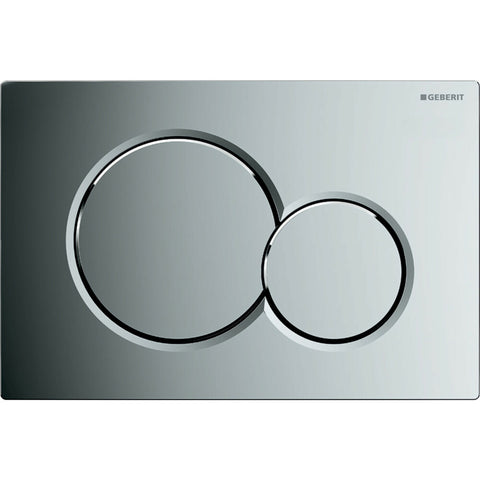 Geberit Sigma01 bedieningsplaat rond chroom blinkend