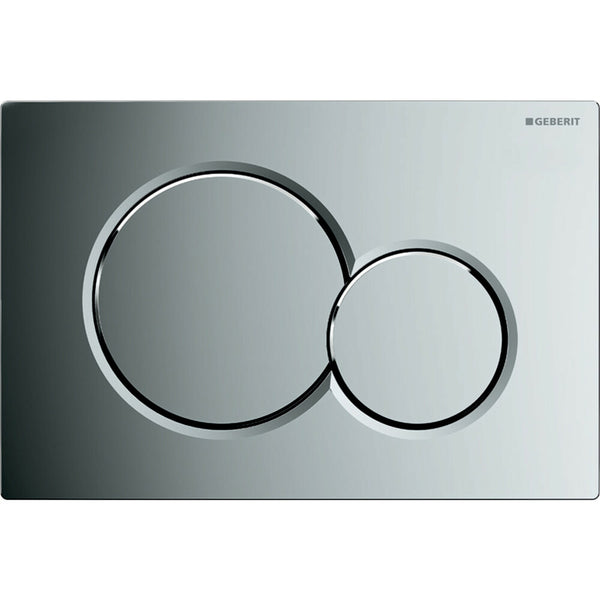 Geberit Sigma01 bedieningsplaat rond chroom blinkend