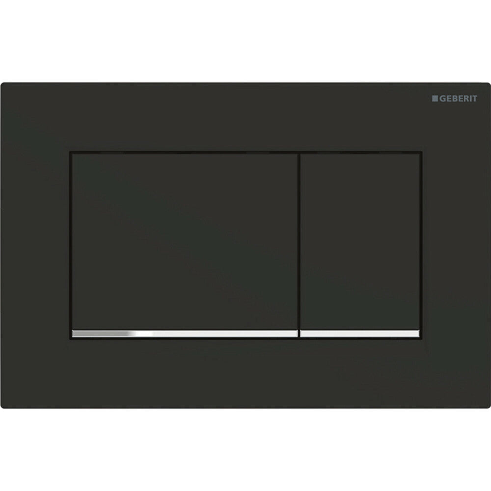 Geberit Sigma30 bedieningsplaat zwart mat/chroom