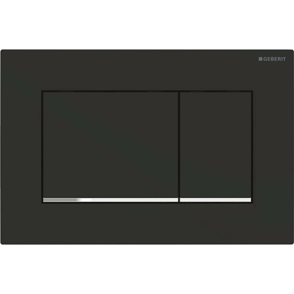 Geberit Sigma30 bedieningsplaat zwart mat/chroom