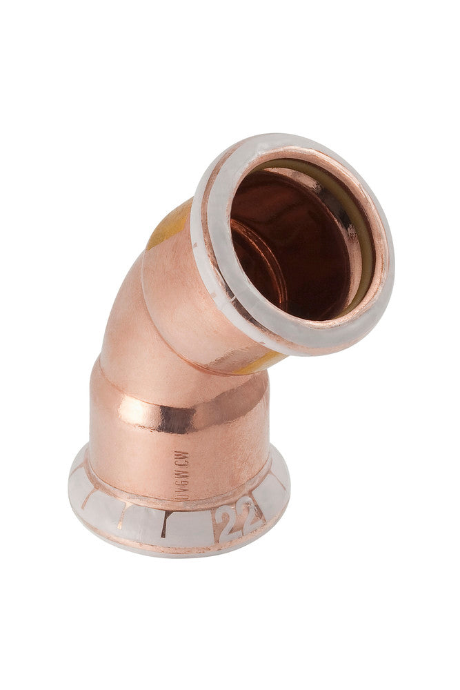 Geberit Mapress persfitting koper gas bocht 45° FF 35