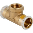 Geberit Mapress persfitting koper gas T-stuk met binnendraad 22-1/2-22